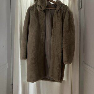Tan Faux-fur Coat